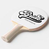 Aangepaste Birde en bruidegom Naam Tafeltennisbatje (Voorkant Gekanteld)