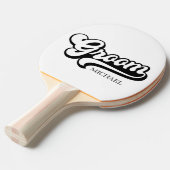 Aangepaste Birde en bruidegom Naam Tafeltennisbatje (Voorkant Gekanteld)