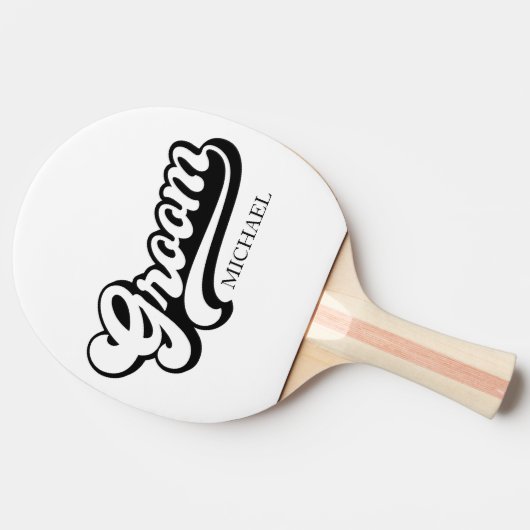 Aangepaste Birde en bruidegom Naam Tafeltennisbatje (Zijkant)