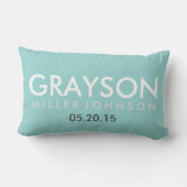 Aangepaste 'Birth Announcement Pillow' - Vervoer Kussen (Achterkant)