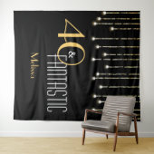 Aangepaste Birthday Black Gold Photo Booth Backdro Wandkleed (In Situ (horizontaal))