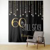 Aangepaste Birthday Black Gold Photo Booth Backdro Wandkleed (In situ)