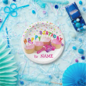 Aangepaste 'Birthday'-Borden voor meisjespapier Papieren Bordje (Feest)