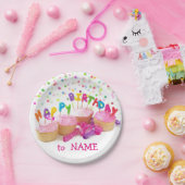 Aangepaste 'Birthday'-Borden voor meisjespapier Papieren Bordje (Feest)
