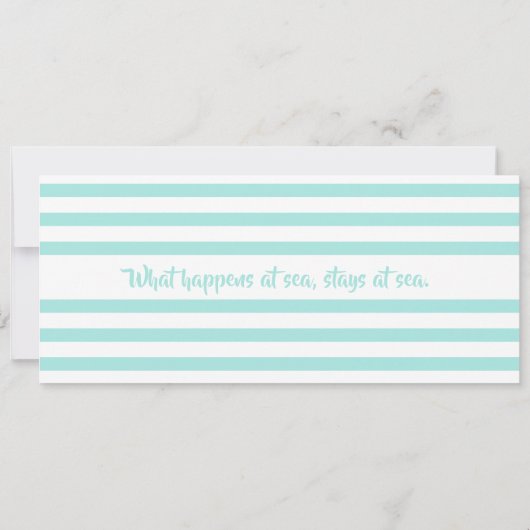 Aangepaste Birthday Cruise Boarding Pass Blauwgroe (Achterkant)