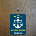 Aangepaste Birthday Cruise Squad Anchor Magneet<br><div class="desc">Dit ontwerp is gemaakt door middel van digitale kunst. Het kan worden aangepast in het gebied dat wordt aangeboden of aangepast door de klik te kiezen om de andere optie aan te passen en de naam, initialen of woorden te wijzigen. U kunt de tekstkleur en de stijl ook veranderen of...</div>