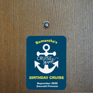 Aangepaste Birthday Cruise Squad Anchor Magneet