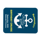 Aangepaste Birthday Cruise Squad Anchor Magneet (Horizontaal)