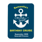 Aangepaste Birthday Cruise Squad Anchor Magneet (Verticaal)
