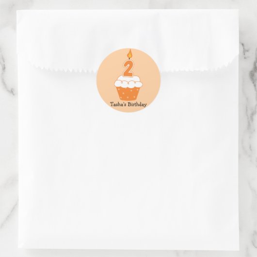 Aangepaste Birthday Cupcake Stickers (Tas)