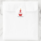 Aangepaste Birthday Cupcake Stickers (Tas)