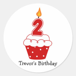 Aangepaste Birthday Cupcake Stickers