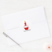 Aangepaste Birthday Cupcake Stickers (Envelop)