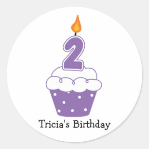 Aangepaste Birthday Cupcake Stickers