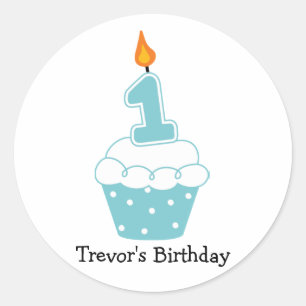 Aangepaste Birthday Cupcake Stickers