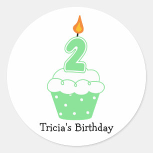 Aangepaste Birthday Cupcake Stickers