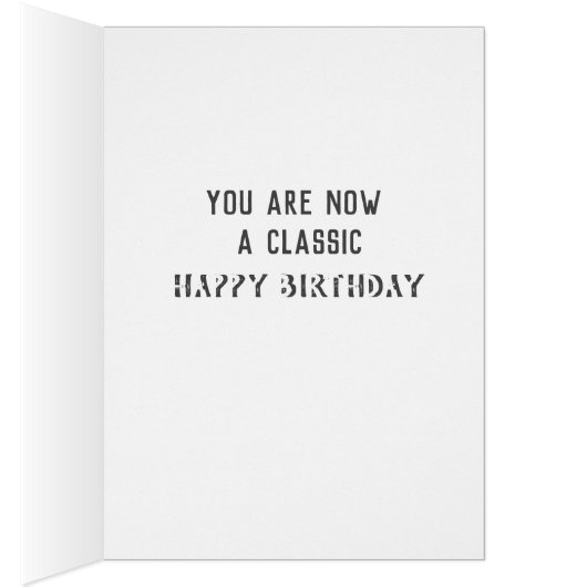 aangepaste 'Birthday humor classic'-auto om je te  (Binnen (Rechts))