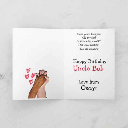 Aangepaste Birthday Kaart Beste oom ooit (Binnen)