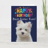 Aangepaste 'Birthday'-Kaart Beste zuster ooit Bedankkaart (Voorkant)