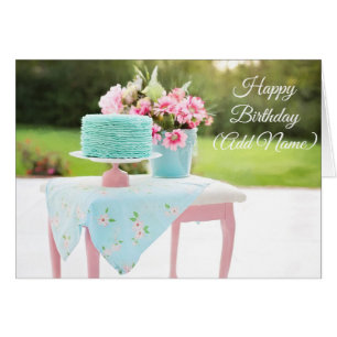 Aangepaste Birthday Kaart Floral Chic