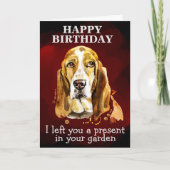 Aangepaste 'Birthday'-Kaart uit je Basset Hound Bedankkaart (Voorkant)