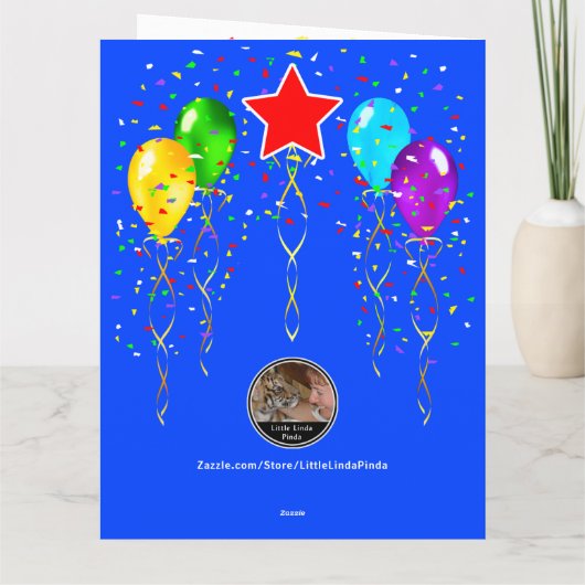 Aangepaste 'Birthday'-kaarten op leeftijd, groot o Kaart (Achterkant)