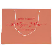 Aangepaste Birthday Large Gift Bag Groot Cadeauzakje (Voorkant)