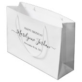 Aangepaste Birthday Large Gift Bag Groot Cadeauzakje (Achterkant Gekanteld)