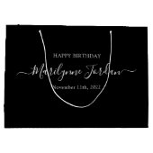 Aangepaste Birthday Large Gift Bag Groot Cadeauzakje (Achterkant)