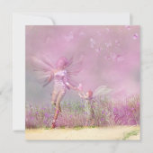 Aangepaste Birthday Modern Girly Pink Fairies (Voorkant)