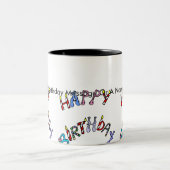 Aangepaste Birthday-Mokken Tweekleurige Koffiemok (Center)