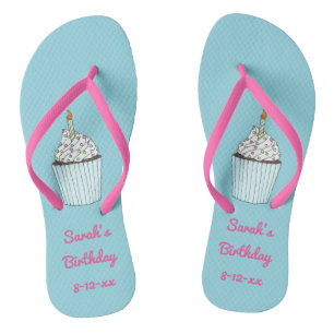 Aangepaste Birthday Party Cake Cupcake Candle Teenslippers