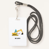 Aangepaste 'Birthday Party Pass Favor Badge'-graaf Badge (Achterkant met draagriem)