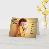 Aangepaste Birthday Photo Personalize Card Kaart (Gele Bloem)