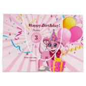 Aangepaste Birthday Puppy Cartoon Groot Cadeauzakje (Achterkant)