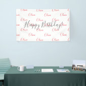 Aangepaste Birthday Red Name Banner (Beurs)