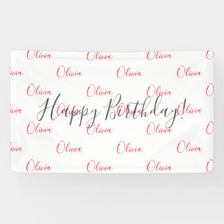 Aangepaste Birthday Red Name Banner