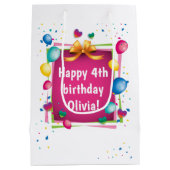 Aangepaste Birthday-tas Medium Cadeauzakje (Achterkant)