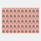 Aangepaste 'Birthday'-verlooppapier, Pet roze Inpakpapier Vel (Voorkant 3)