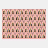Aangepaste 'Birthday'-verlooppapier, Pet roze Inpakpapier Vel (Voorkant 2)