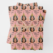 Aangepaste 'Birthday'-verlooppapier, Pet roze Inpakpapier Vel (In situ)