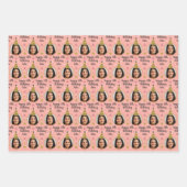 Aangepaste 'Birthday'-verlooppapier, Pet roze Inpakpapier Vel (Voorkant)