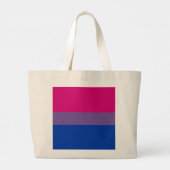 Aangepaste biseksualiteit vlag Drawstring Grote Tote Bag (Achterkant)