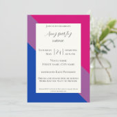 Aangepaste biseksuele vlag partij Uitnodiging (Staand voorkant)