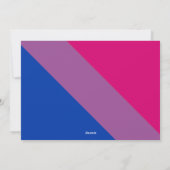 Aangepaste biseksuele vlag verjaardag felicitatie  feestdagenkaart (Achterkant)