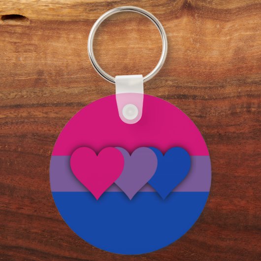 Aangepaste BisexualiteitvlaggenSleutelhanger Sleutelhanger (Voorkant)