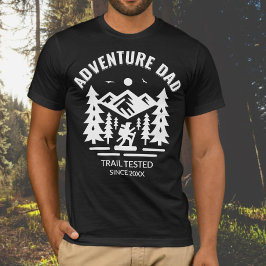 Aangepaste Black Adventure Dad Trail Getest T-shirt