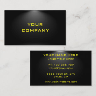 Aangepaste Black and Gold Business Card-sjabloon Visitekaartje