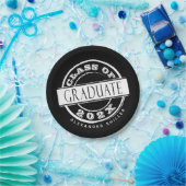 Aangepaste Black Graduation Party Afstuderen Papieren Bordje (Feest)