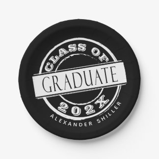 Aangepaste Black Graduation Party Afstuderen Papieren Bordje